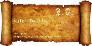 Nyiry Delila névjegykártya